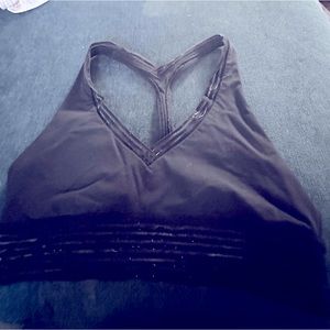 lululemon black racerback bra -size 10